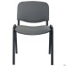 Iso chair, black frame, grey faux leather PVC