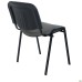 Iso chair, black frame, grey faux leather PVC