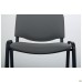 Iso chair, black frame, grey faux leather PVC