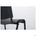 Iso chair, black frame, grey faux leather PVC