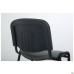 Iso chair, black frame, grey faux leather PVC