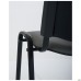 Iso chair, black frame, grey faux leather PVC