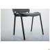 Iso chair, black frame, grey faux leather PVC