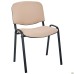 Iso chair, black frame, beige faux leather PVC