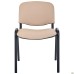 Iso chair, black frame, beige faux leather PVC