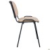 Iso chair, black frame, beige faux leather PVC