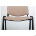 Iso chair, black frame, beige faux leather PVC