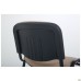 Iso chair, black frame, beige faux leather PVC