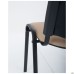 Iso chair, black frame, beige faux leather PVC