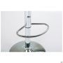 Rondo hocker bar stool, chrome, Madras dk brown, C-shaped footrest