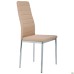 Sicily chair, chrome, beige faux leather