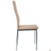 Sicily chair, chrome, beige faux leather