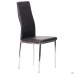 Sicily chair, chrome, black faux leather