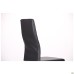 Sicily chair, chrome, black faux leather