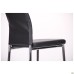 Sicily chair, chrome, black faux leather