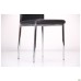 Sicily chair, chrome, black faux leather