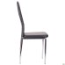 Sicily chair, chrome, black faux leather