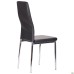 Sicily chair, chrome, black faux leather