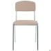 Master chair, chrome frame, beige faux leather