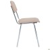 Master chair, chrome frame, beige faux leather