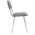 Master chair, chrome frame, grey faux leather