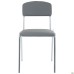 Master chair, chrome frame, grey faux leather