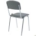 Master chair, chrome frame, grey faux leather