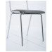 Master chair, chrome frame, grey faux leather