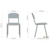 Master chair, chrome frame, grey faux leather