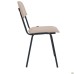 Master chair, black frame, beige faux leather
