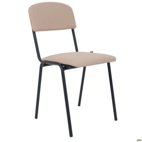 Master chair, black frame, beige faux leather