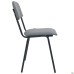 Master chair, black frame, grey faux leather