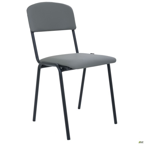 Master chair, black frame, grey faux leather