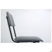 Master chair, black frame, grey faux leather
