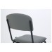 Master chair, black frame, grey faux leather