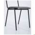 Master chair, black frame, grey faux leather