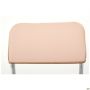 Quest chair, aluminum-color frame, beige faux leather