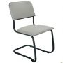 Quest chair, black frame, grey faux leather