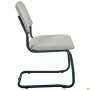 Quest chair, black frame, grey faux leather