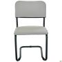 Quest chair, black frame, grey faux leather