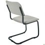 Quest chair, black frame, grey faux leather