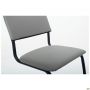 Quest chair, black frame, grey faux leather