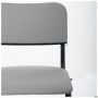 Quest chair, black frame, grey faux leather