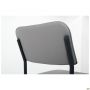 Quest chair, black frame, grey faux leather