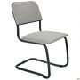 Quest chair, black frame, grey faux leather