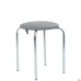 Stool Sofi chrome, grey faux leather