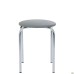 Stool Sofi chrome, grey faux leather