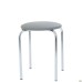 Stool Sofi chrome, grey faux leather