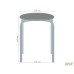 Stool Sofi chrome, grey faux leather