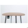 Stool Talli chrome, beige faux leather